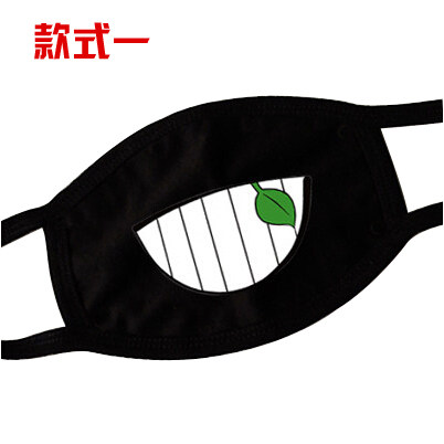 骑行男女纯棉防尘卡通情侣保暖表情时尚韩国冬个性黑色口罩可爱