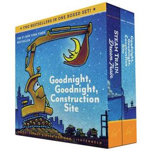 6岁 Construction Set Boxed Site 英文原版 晚安 工地上 现货 车2册套装 纸板书 Goodnight