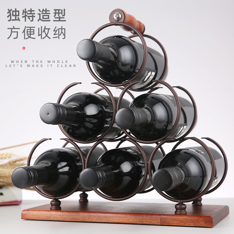 多瓶装红酒架酒柜酒瓶展示架创意铁艺葡萄酒架摆件欧式可叠加酒架