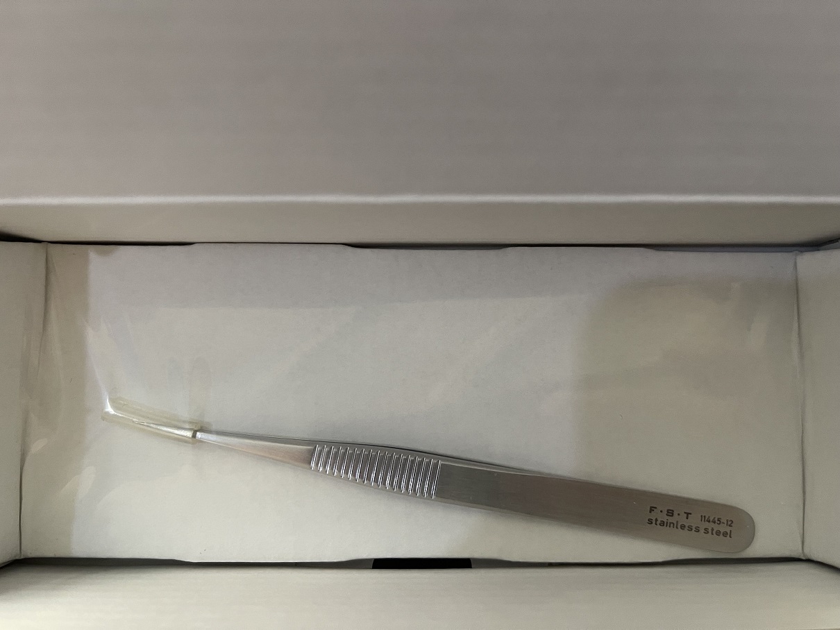 FST镊子11445-12 Fine Forceps Broad Shanks 动物解剖光滑镊子