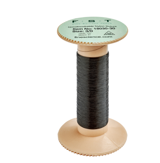 FST缝合线18030-30 尼龙单丝缝合线3/0 动物解剖缝合线