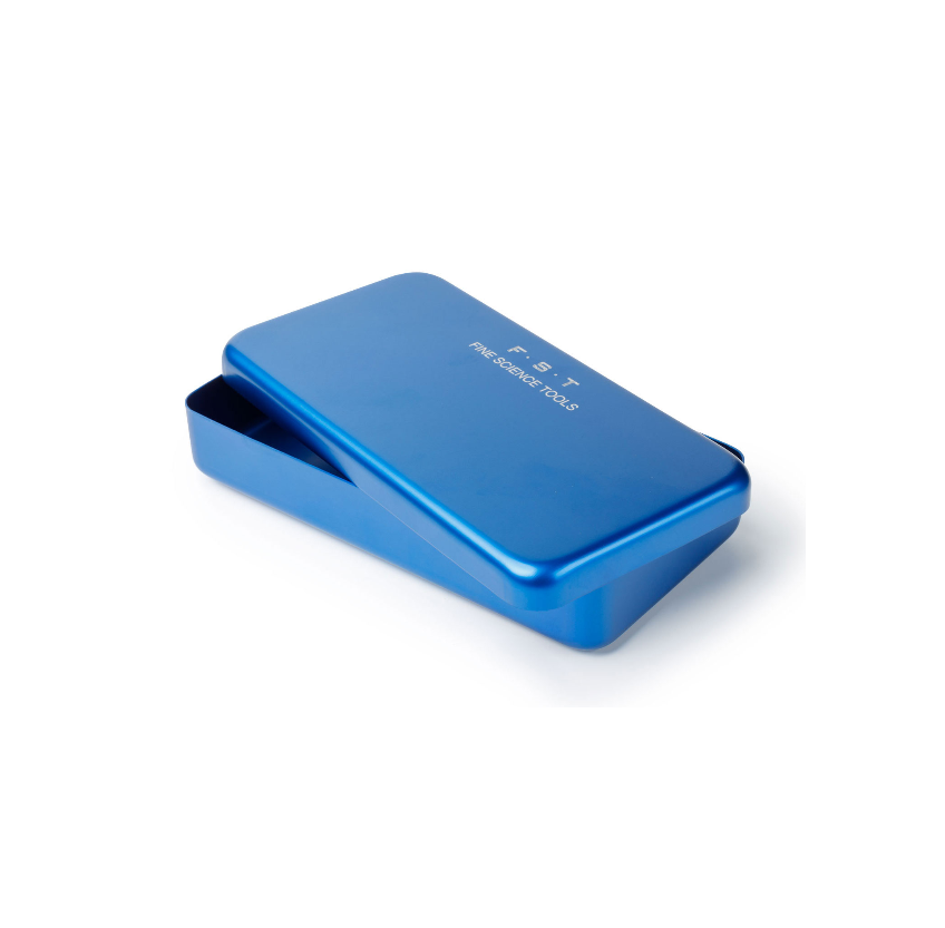 FST铝合金高压灭菌盒20330-00 实验室硅胶垫器械盒18*9*3cm