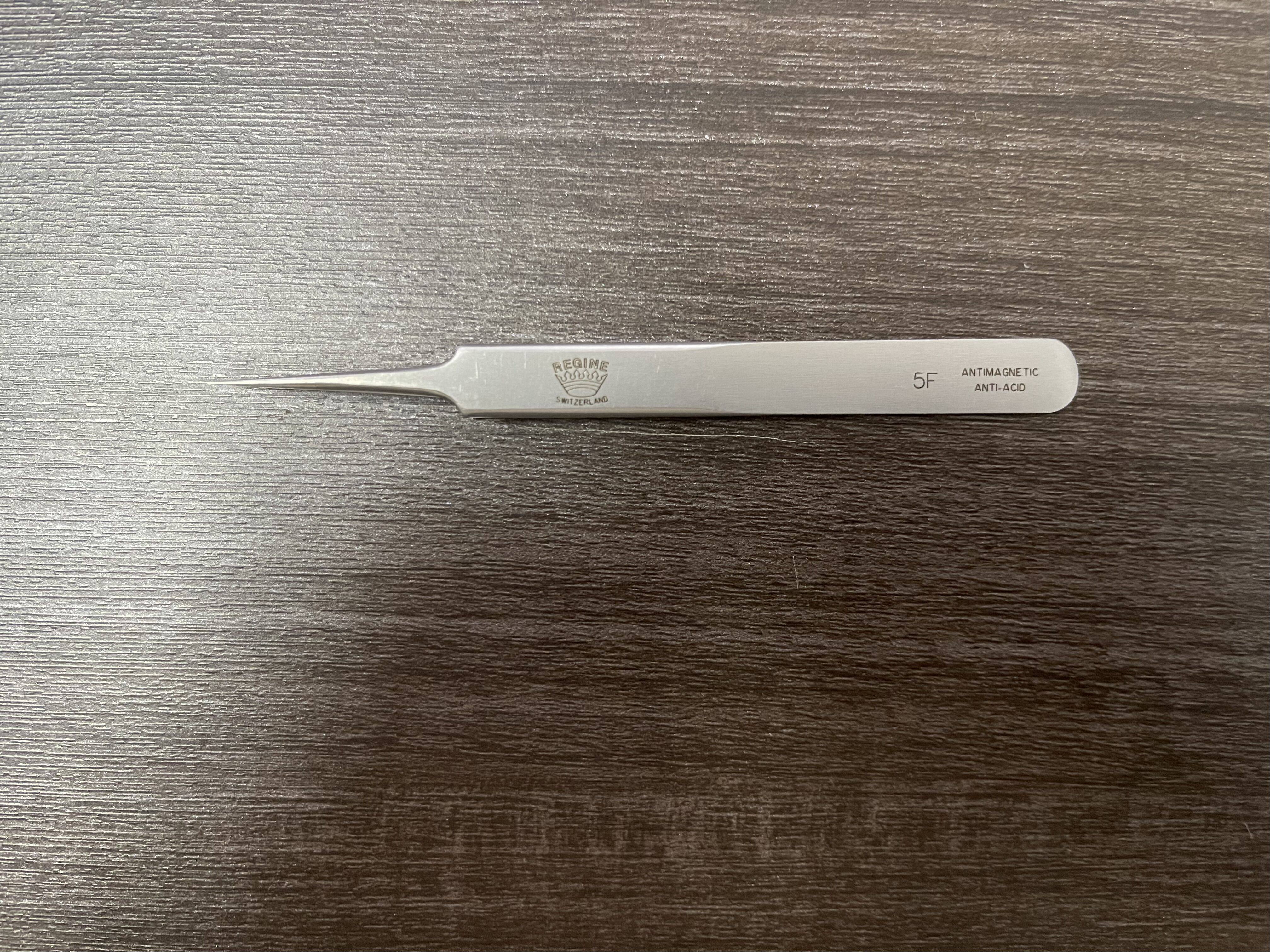 regine镊子5f-sa 皇冠精细尖头细胞夹 黑头粉刺镊子