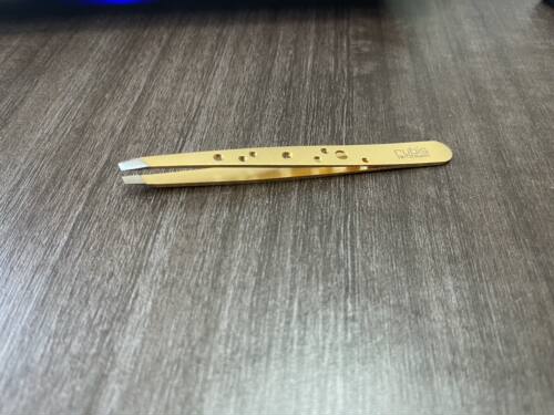 瑞士Rubis眉夹1K111-GOLD 拔眉钳 镀金眉夹 眉毛护理镊子