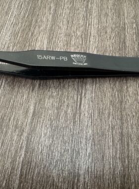 瑞士Regine切割镊子15AGW-PB 黑色环氧树脂防静电切割镊子0.25mm