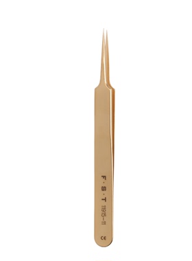 FST镊子11915-11 Gold Plated Forceps 实验室镀金镊子