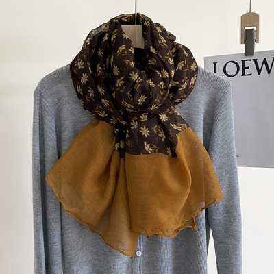 迪格丝达简约小碎花纯色围巾
