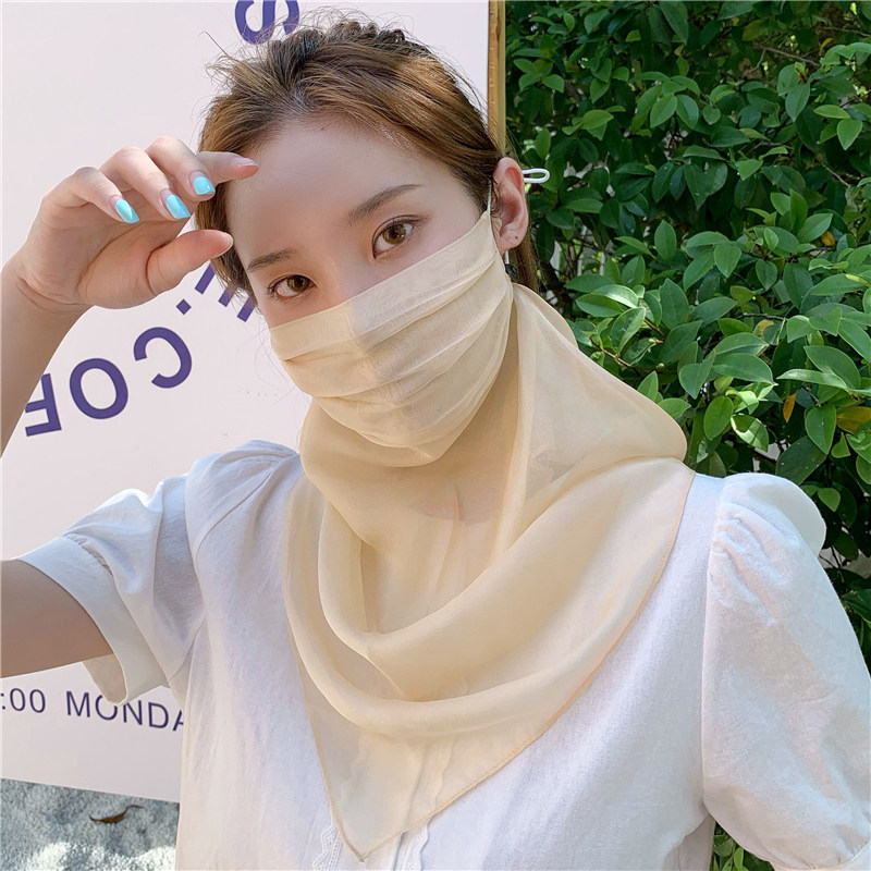 口鼻罩面罩圍巾女圍脖壹體絲巾面紗防曬護臉護脖護頸薄款透氣夏季在類目 服飾配件/皮帶/帽子/圍巾, 防曬面紗中 - 來自Buy2taobao.com提供專業的淘寶代購服務