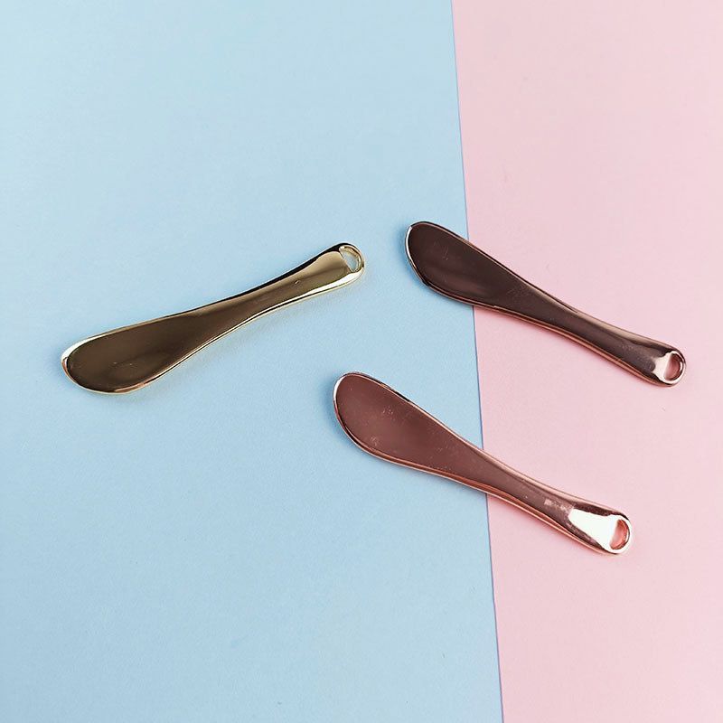 迷你金属美容按摩棒一棒两用脸部面部涂抹面膜面霜工具勺