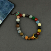 多宝手机链十八子手机链挂绳菩提水晶玛瑙手腕女原创小众挂饰男女