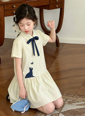 女童连衣裙2026新款初中生夏季漂亮的衣服大童女装超好看薄款夏裙
