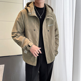 店主ins轻熟2024秋新宽松连帽潮男士夹克外套冲锋衣6801P125，男装夹克，电商A222（原电商A231）