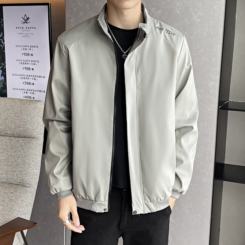 高品质ins店主风2024秋季新休闲潮流立领夹克男外套Q203P58,男装夹克,电商A222（原电商A231）