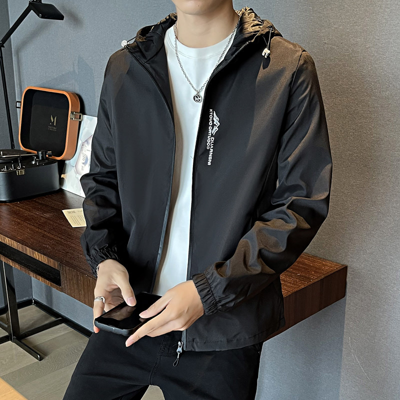 高品质潮连帽夹克男冲锋衣ins店主风2024秋新休闲外套Q205P58，男装夹克，电商A222（原电商A231）