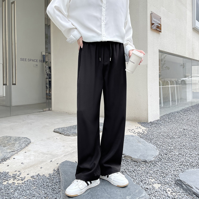 ins轻熟风2024秋冬纯色直筒宽松运动裤男休闲裤长裤Q97P65,男装休闲裤,电商A222（原电商A231）