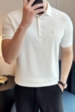 ins潮流时尚都市2024夏季新刺绣修身短袖POLO衫男打底Q257P60，男装Polo衫，电商A222（原电商A231）