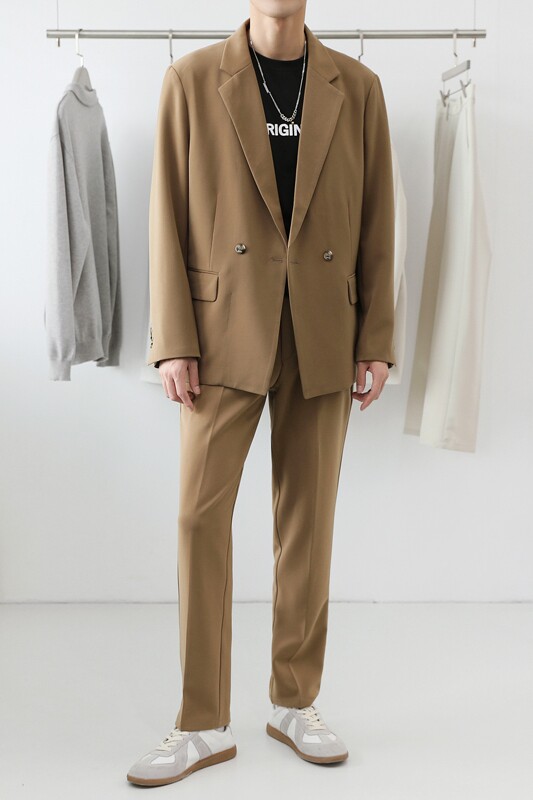 ins轻熟风2024秋冬新潮流微宽纯色休闲西装西服套装男外套Q03P230,男装西服套装,电商A222（原电商A231）