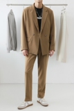 ins轻熟风2024秋冬新潮流微宽纯色休闲西装西服套装男外套Q03P230，男装西服套装，电商A222（原电商A231）