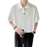 高品质潮华夫格POLO衫男短袖T轻熟风2024夏新休闲宽松Q80P50，男装Polo衫，电商A222（原电商A231）