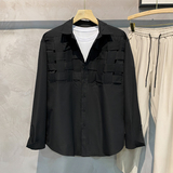 2024秋冬新挂拍ins轻熟风宽松休闲编织潮流长袖衬衫男Q57P60，男装衬衫，电商A222（原电商A231）