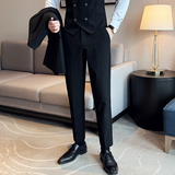 ins英伦风2024春季潮流修身商务绅士男士西裤长裤大码Q213P88，男装西裤，电商A222（原电商A231）