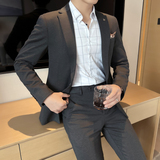 ins英伦风2024秋冬新修身潮流西服男西装套装礼服Q5503P258，男装西服套装，电商A222（原电商A231）