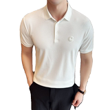 2024夏季新潮流时尚都市刺绣修身短袖POLO衫男打底Q257P60，男装Polo衫，电商A222（原电商A231）