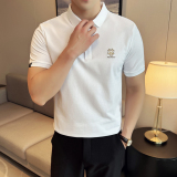 夏新商务绅士时尚龙头刺绣潮流修身短袖POLO衫男打底Q258P49特价，男装Polo衫，电商A222（原电商A231）