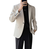 ins轻熟风2024秋季新微宽休闲潮流西服男西装Q123P165单西，男装西服，电商A222（原电商A231）