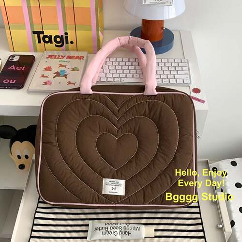 高级感少女心轻便笔记本电脑包单肩包13.3寸14寸苹果macbook15.6寸收纳保护套高颜值11寸平板ipad内胆包通勤
