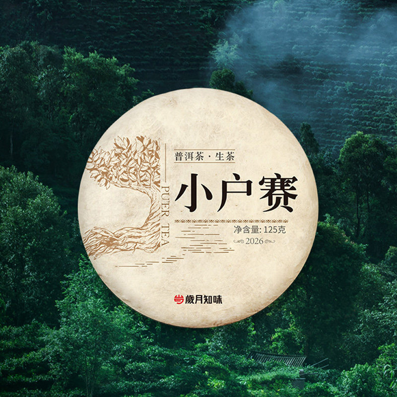 岁月知味2026小户赛明前老树头春云南临沧普洱生茶 茶叶125g