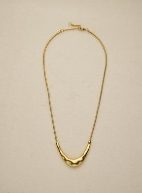 【罗娜专属】18k拉丝磨砂款设计感项链