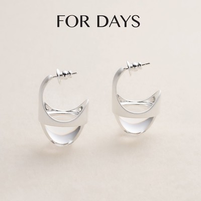 【罗娜专属】（硕果累累）透明白色拉丝耳环