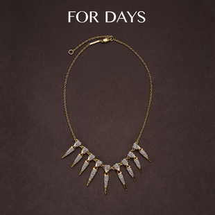 FOR AB系列高奢矛形流苏水滴项链 DAYS