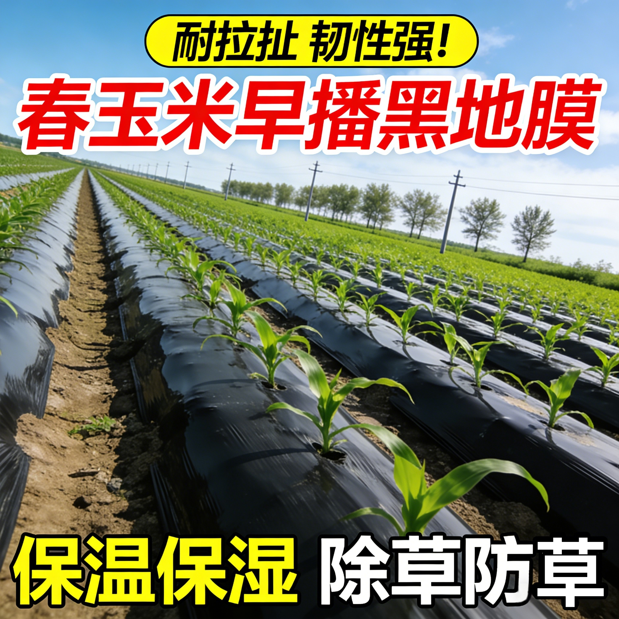 玉米专用地膜黑色加厚农用种植塑料薄膜一次性黑膜新型盖菜防草布,农机/农具/农膜,农用薄膜,淘宝优惠券,粉丝福利购,淘宝优惠卷