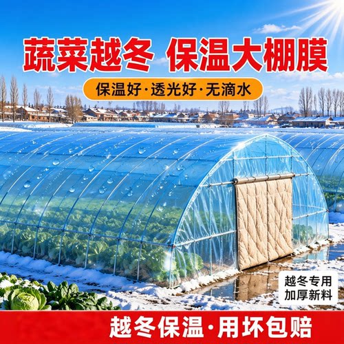 大棚塑料膜加厚透明尼龙薄膜农用抗老化蓝色无滴膜保温专用防水布