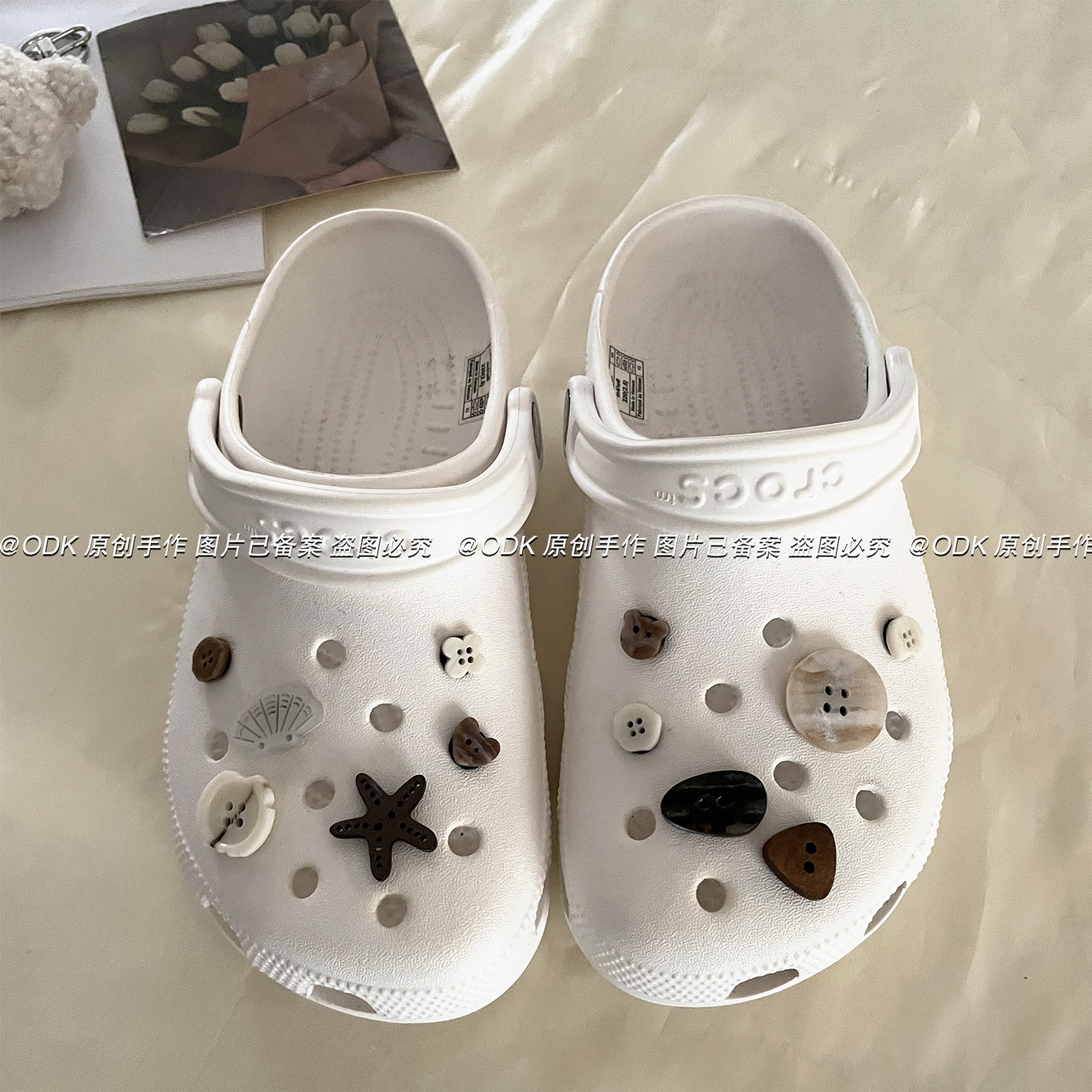 【ODK原创】异形纽扣洞洞鞋鞋花鞋扣适配crocs不撞款diy装饰配件图片