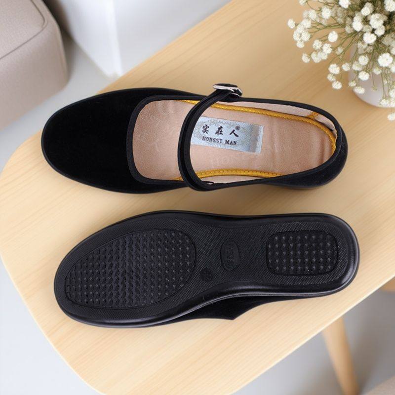 正品实在人老北京布鞋女舞蹈平底防滑妈妈酒店上班工作鞋黑色防滑,女鞋,传统布鞋,淘宝优惠券,粉丝福利购,淘宝优惠卷