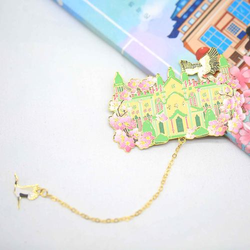 武汉黄鹤楼金属书签黄铜国潮特色