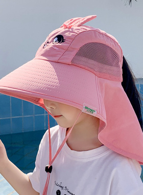 女童宝宝夏天护脸防晒男孩帽子