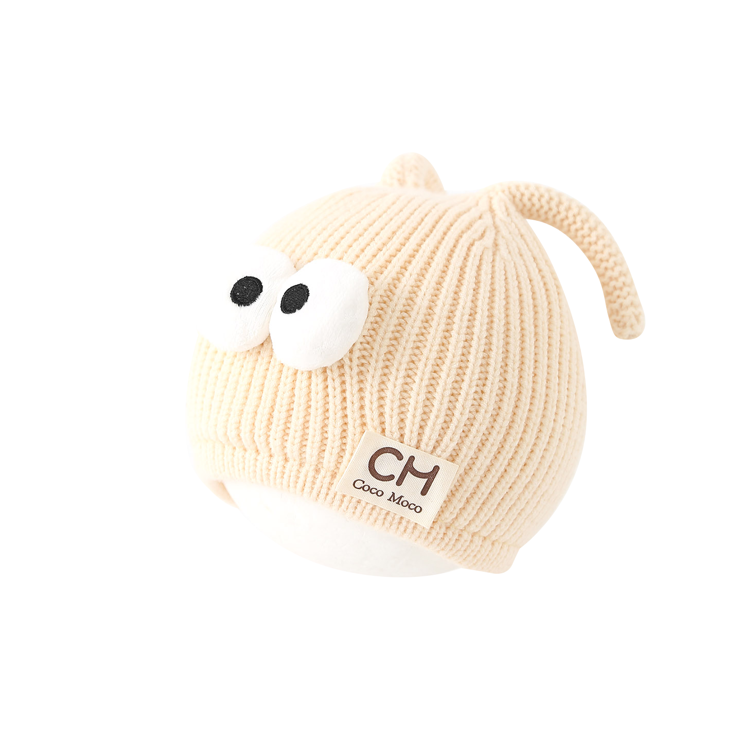 婴儿帽子秋冬可爱护耳毛线帽