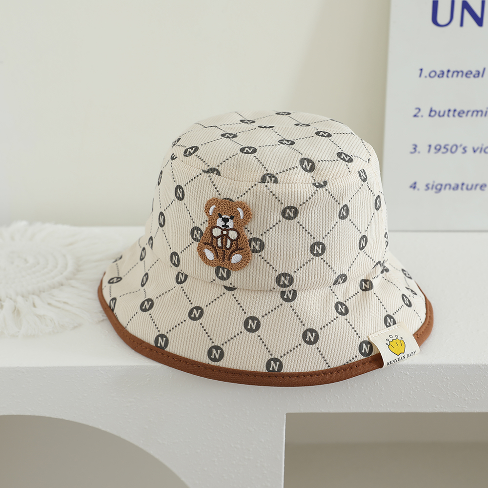 儿童渔夫帽韩版ins时尚小熊