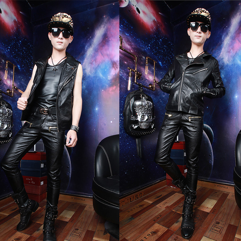 Pantalon cuir homme serré pour automne - Ref 1478907 Image 1