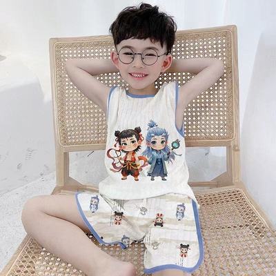 哪吒敖丙卡通宝宝中小童家居服