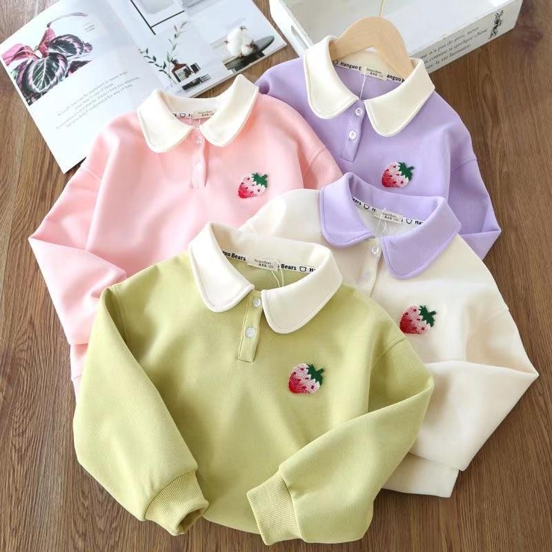 POLO翻领2024秋款娃娃衫洋气童装