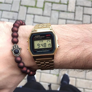 【日本制造】卡西欧 小银表复古小方块电子手表男女 A159WGEA-1DF