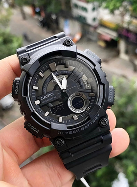 卡西欧 casio手表男士经典复古黑金防水学生表AQ-S810W/ AEQ-110W