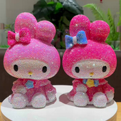 美乐蒂贴钻diy存钱罐diy手工礼物粘钻材料包三丽鸥摆件满钻装 饰品