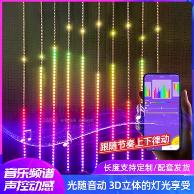 DIY频谱声控灯清酒吧迪厅led灯带
