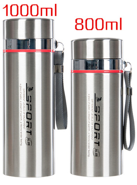 大容量304不锈钢1000ml保温杯双层加厚男士泡茶杯1L车载防漏水杯